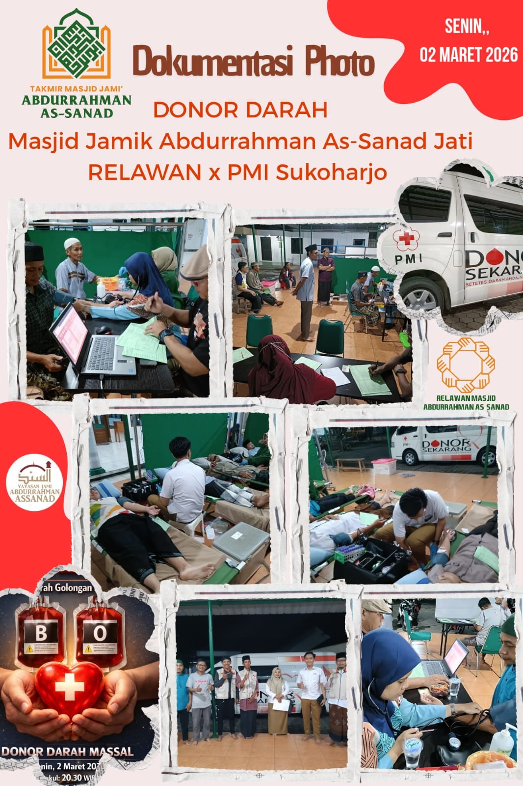 Relawan Donor Darah Ramadhan Masjid Jamik Abdurrahman Assanad