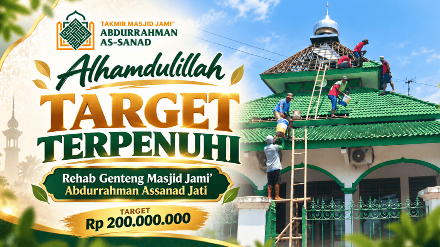 Galang Rehab Genteng Masjid 200 Juta Terpenuhi