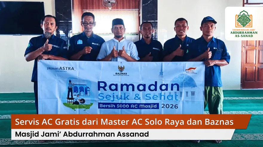 Masjid Assanad Terima Servis Ac Gratis Master Ac Baznas