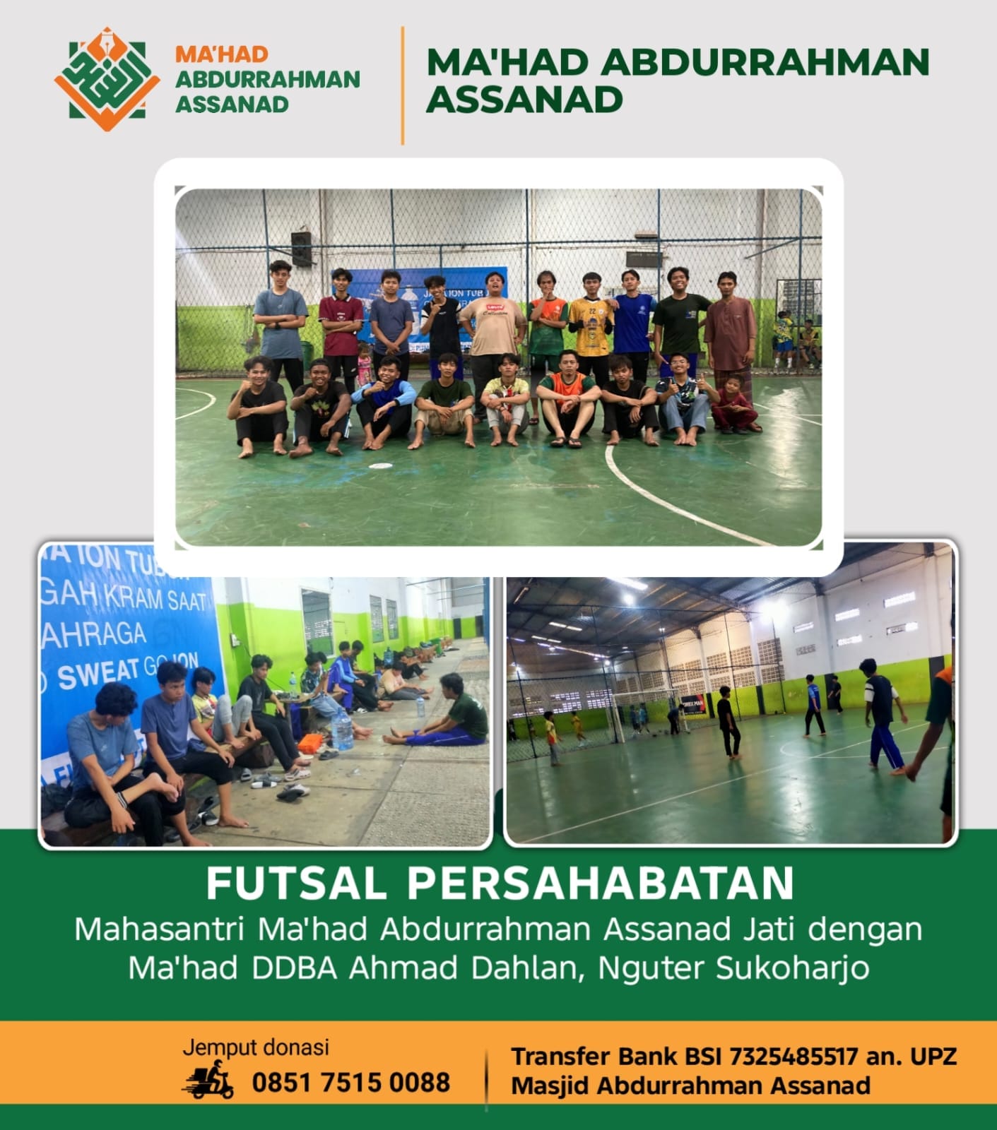 Kabar 260502 Futsal Persahabatan Ddba Ahmad Dahlan Mahad Assanad Ps