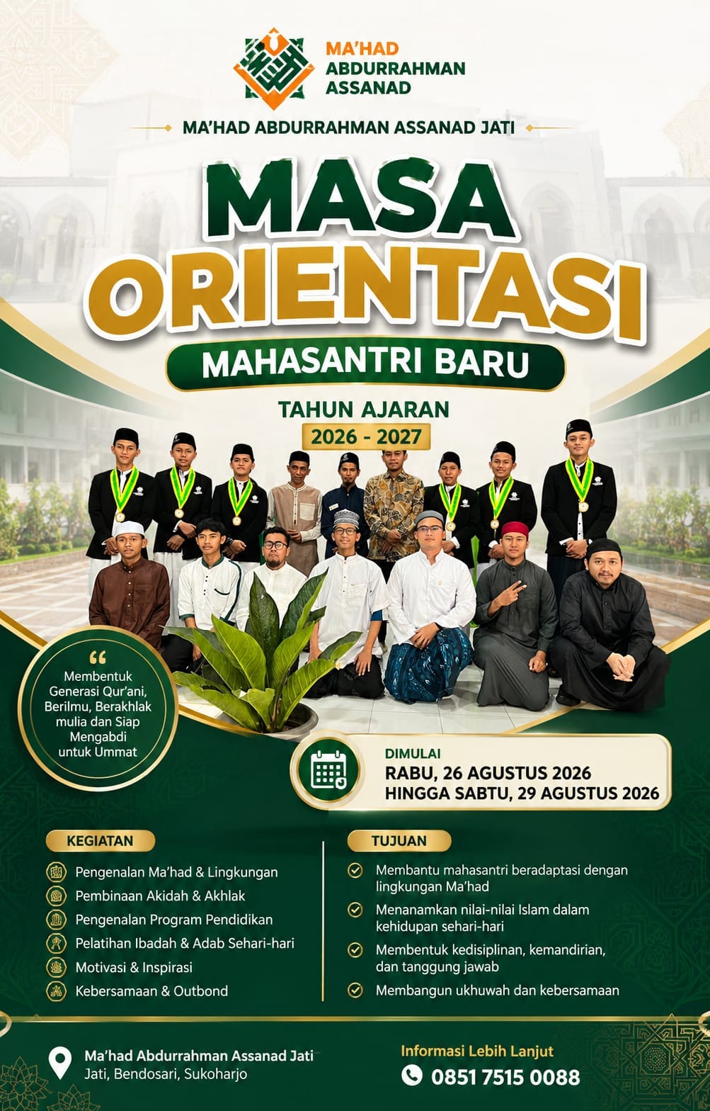 Masa Orientasi Mahasantri Baru Mahad Abdurrahman Assanad Poster