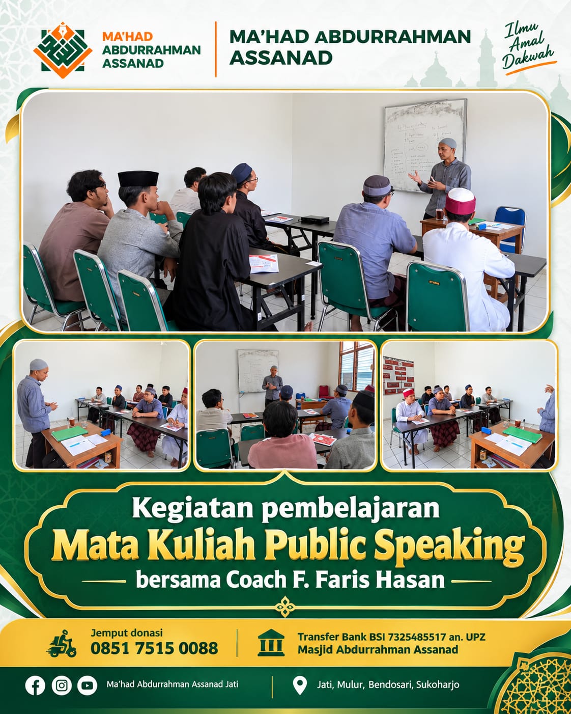 Kabar 260908 Belajar Public Speaking Mahasantri Coach Faris Hasan Poster