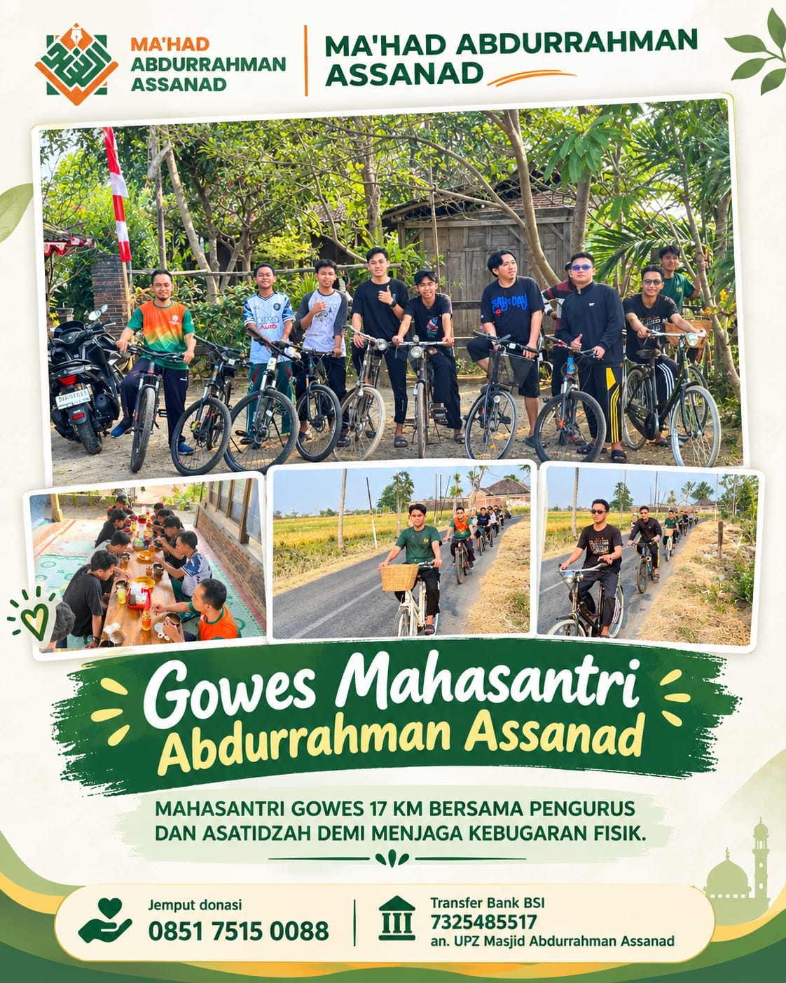 Gowes 17km Mahasantri Abdurrahman Assanad Poster