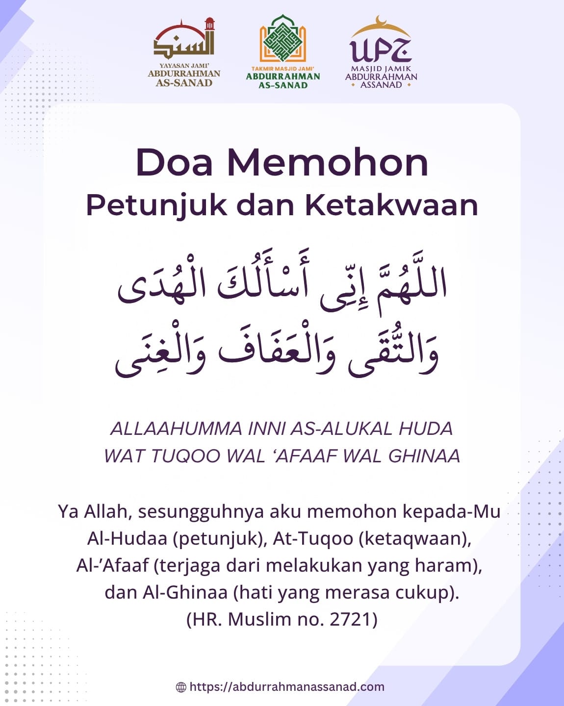 Doa Mohon Petunjuk Ketakwaan Afaf Ghina