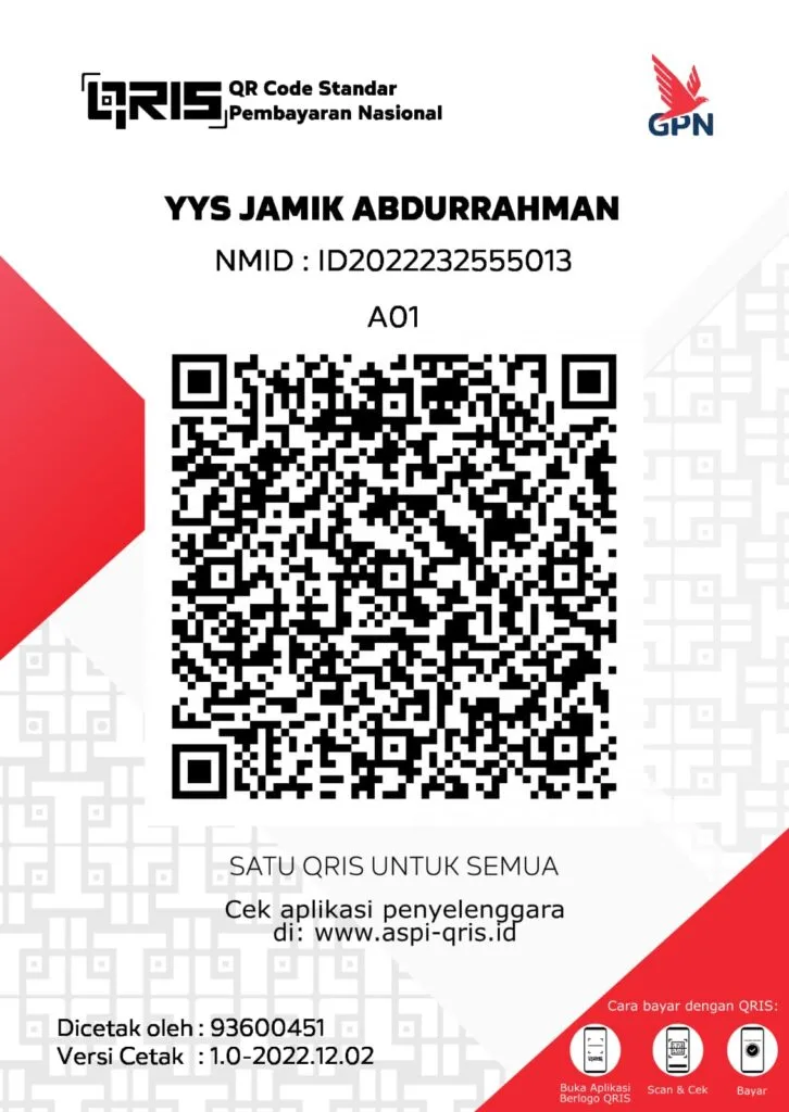 QRIS Code UPZ Masjid Abdurrahman Assanad
