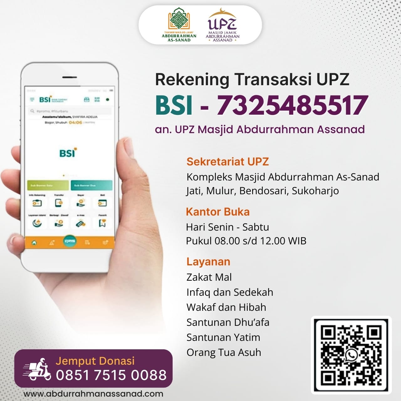 Layanan dan Program UPZ Abdurrahman Assanad - Abdurrahman As-Sanad Jati Mulur Sukoharjo